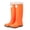 Orange, variant on Women's Lightweight Lined Knee High Rain Boots Waterproof Non Outdoor Hiking Camping Footwear Black 43
