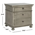thumbnail image 3 of SAFAVIEH Couture Allisyn Glam Nightstand with 3 Drawers, Light Grey, 3 of 16