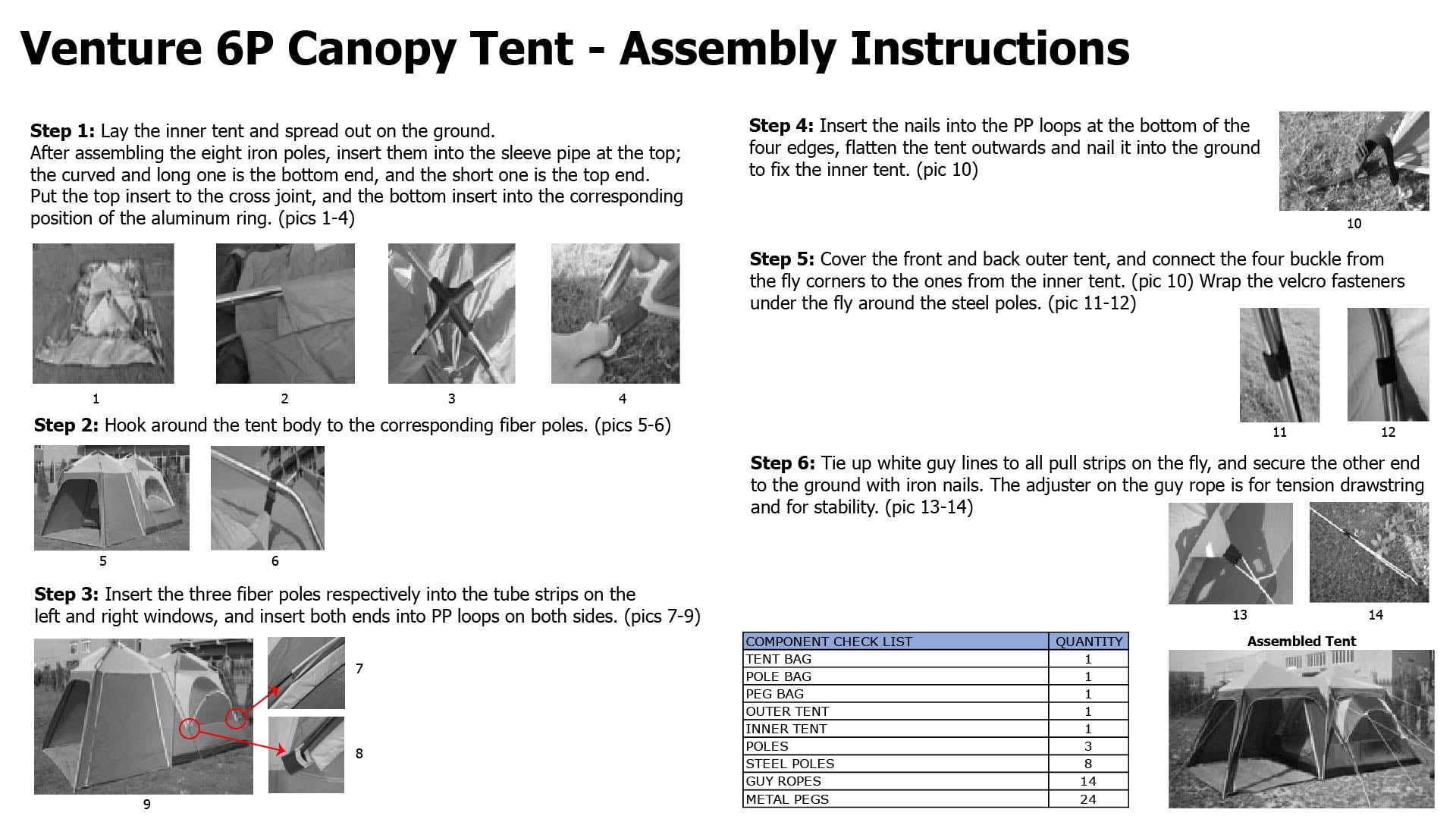 OMNICORE DESIGNS Cabin6Plus Six Person Cabin Tent with Canopy - 10' x 7' Tent / 10' x 7' Canopy Shelter