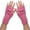 Pink, variant on Lolmot Women Winter Warm Knit Fingerless Gloves Thumbhole Arm Warmers Mittens Soft Warm Hand Crochet Mitten Gloves