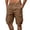 AJ10_Coffee, variant on Cargo Shorts for Men - Lightweight Elastic Waist Knee Length Bermuda Shorts with Pockets Summer Fishing Short Khaki 2XL