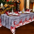 thumbnail image 1 of 150 * 180 cm Mantel de Navidad de poliéster Antimanchas Patrones de árboles de Navidad para la decoración de la mesa de Navidad Mantelería rectangular para la decoración de la cocina del comedor (D), 1 of 5