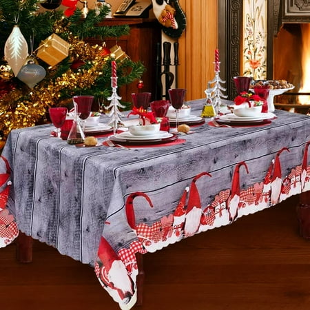 

Rectangular Christmas tablecloth Washable Christmas tablecloth