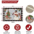 thumbnail image 2 of Mantel individual navideño de lino, decoración de muebles, mantel individual aislado, mantel individual occidental antisuciedad, 2 of 6