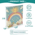 thumbnail image 3 of FORMRS 3 Ring Binder with Pockets 1.5" D-Rings Clip Board 200 Sheets Capacity, Retro Beige Rainbow, 3 of 8