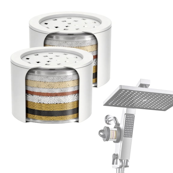 HOPOPRO Shower Head Filter Replacement Cartridge for Model W-C01013, Tool-Free Change(2 Pack)