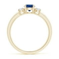 thumbnail image 2 of Angara Natural 0.6 Ct. Blue Sapphire with Diamond Classic Ring in 14K Yellow Gold for Women (Ring Size: 3), 2 of 12