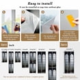 thumbnail image 6 of Window Forest Window Privacy Film, Vintage Arched Black Green Static Cling UV Sun Blocking Heat Control Window Tint Day and Night, Non-Adhesive Reusable One Way Windows Privacy Cover 23.6''x59'', 6 of 7