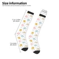 thumbnail image 5 of Daiia Sports Socks Little Elephant Printed Novelty Crew Socks for Men Women Knee High Socks Cotton Socks Soft & Breathable Support Unisex Socks, 5 of 9