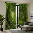 thumbnail image 2 of WNOOHIY Dark Green Jungle Forest Printing Pattern Curtains For Bedroom,Living Room,Set of 2 Panels, 2 of 6