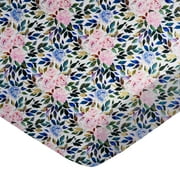SheetWorld Fitted 100% Cotton Percale Play Yard Sheet Fits BabyBjorn Travel Crib Light 24 x 42, Pink Rose Garden