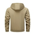 thumbnail image 4 of Tiweut Casual Outdoor Jackets for Men Lightweight Hooded Zip Up Long Sleeve Loose Fit Streetwear Outdoor Clothes Khaki,L, 4 of 4