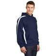 thumbnail image 4 of Sport-Tek Sleeve Stripe Pullover Hooded Sweatshirt-S (True Navy/ White), 4 of 6