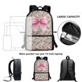thumbnail image 4 of Aplkyhs Green Camo Pink Bow School Backpack Set of 4 with Lunch Bag Pen Bag Set Bottle Sleeve for Girls Boys Multifunctional Pencil Case Suitable for Elementary Middle School High, 4 of 7