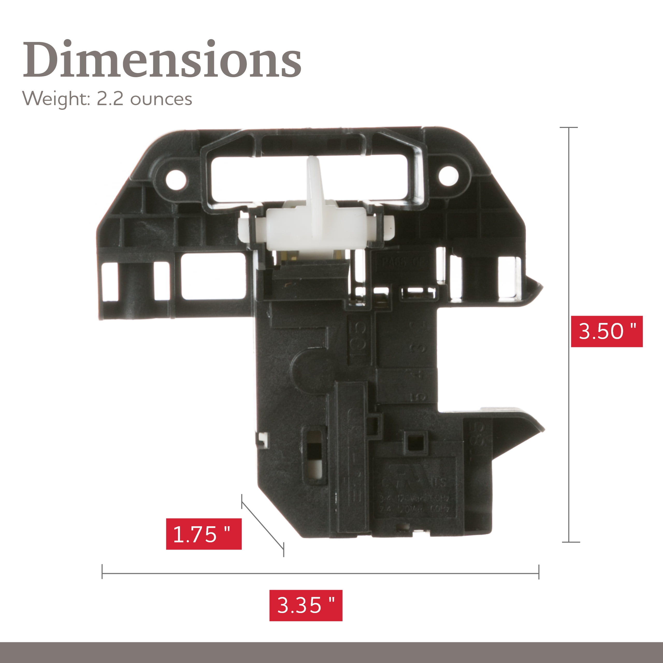 Parts Master Replacement for GE Washing Machine Door Latch Lid Lock - WH44X10288, PS3496878, AP5270191, 1974376, ES10288 - GE Washer Latch Lock - Washer Parts