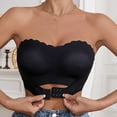 thumbnail image 2 of FYDUU Strapless Bras For Women Seamless Breathable No Show Front Closure Bra With Detachable Pads And Strips Fashion Tshirt Bralettes /Black, 2 of 9