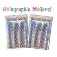 thumbnail image 3 of 100 Pack 6x10 Holographic Metallic Bubble Mailers, ShipNFun Self Sealing Padded Shipping Envelopes, 3 of 3