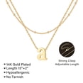 thumbnail image 2 of TINGN Initial Necklace for Women Dainty 14K Gold Plated Small Initial Necklace for Women Teen Girls, 2 of 5