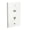 White, variant on Cable Wholesale 301-3K-W 3 Port Single Gang Keystone Wall Plate - White