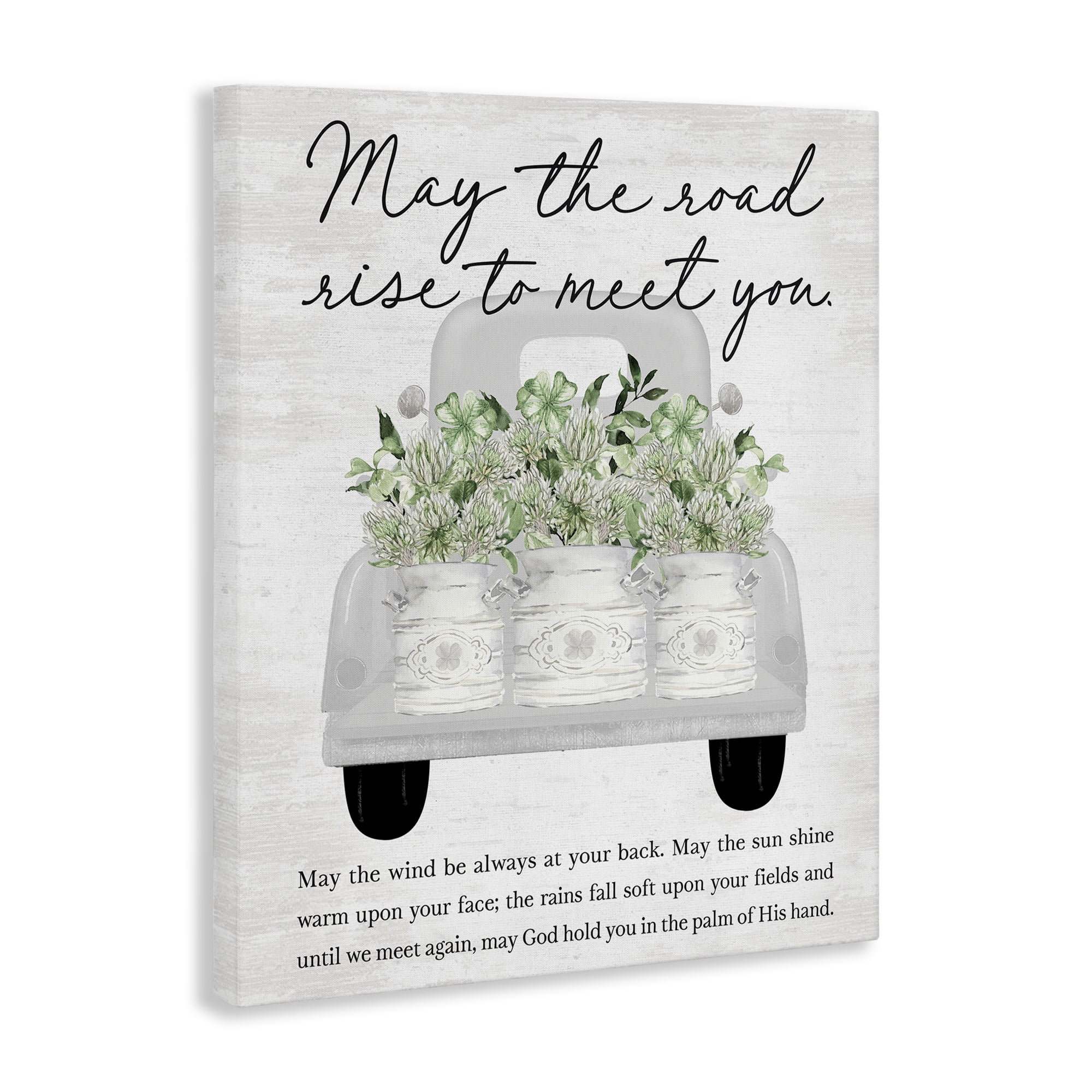 Stupell Industries Inspirational Spring Phrase Botanical & Floral Painting Gallery Wrapped Canvas Art Print Wall Art, 36 x 48