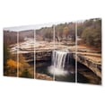 thumbnail image 2 of Designart "Beautiful Water Cascades in Alabama II" Landscapes Metal Art Print Set, 2 of 5