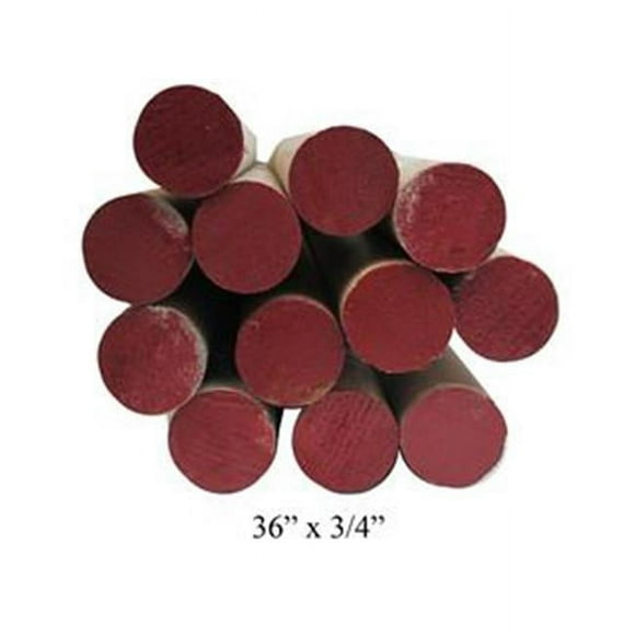 Cindoco Wood Products CDO34036 36 x 0,75 Po Cheville Économie en Vrac - Rouge&44; Pack de 12