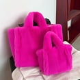 thumbnail image 3 of Plush Handbag for Womens Crossbody Bag Large Capacity Women Tote Bag Fashion Shopping Bag Fuzzy Purses and Handbags Pink, 3 of 5