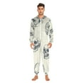 thumbnail image 3 of Skulls Adult Unisex Onesie Pajamas Slim Fit One Piece Suit Pjs Sleepwear Pajama Jumpsuit, 3 of 8