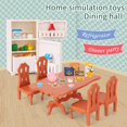 thumbnail image 5 of Juego de muebles para casa de muñecas, juguetes para niños, accesorios para casa de muñecas en miniatura, juguetes de simulación para niños, niñas y niños pequeños a partir de 3 años con comedor, 5 of 5