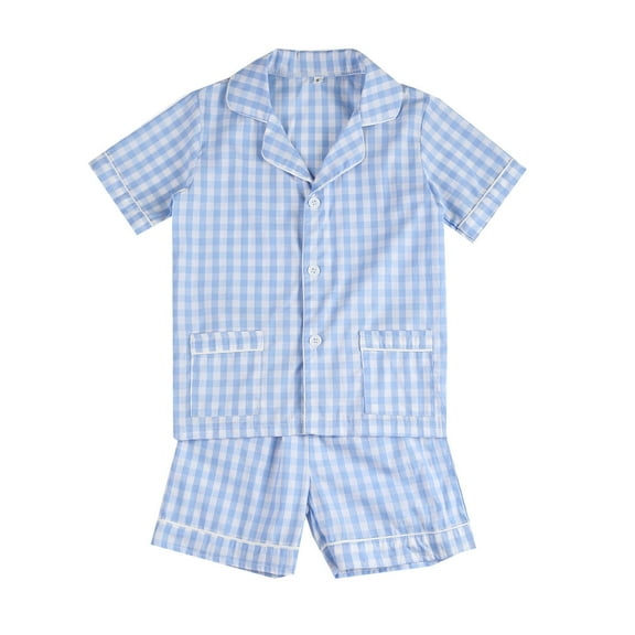 WOYY Baby Boys Girls Casual Pajamas Ruffles Solid Short Sleeve Shirt Shorts Sleepwear