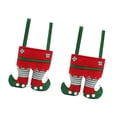 thumbnail image 4 of 2x Pantalones de elfo colgantes decoraciones bolsa de regalo de Navidad colgante colgante Navidad Rojo, 4 of 9