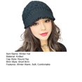 thumbnail image 7 of Winter Knit Hat with Visor Brim Cold Weather Warm Skull Cap Women Slouchy Snow Cap for Outdoor Activities And Daily Wear, 7 of 7