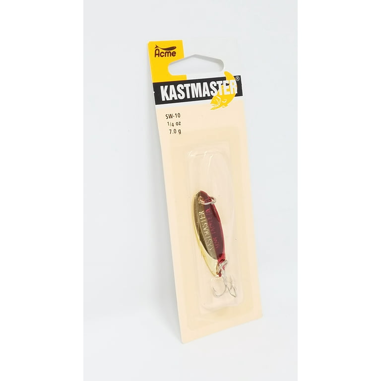 Acme Tackle Kastmaster Fishing Lure Spoon Gold Neon Red 1/4 oz.