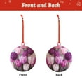 thumbnail image 2 of Zufioo Purple And Pink Tulip Bouquet Print Large Acrylic Christmas Ornaments, Suitable for Christmas Tree Christmas Holiday Party Pendant Decorations-Round Shape, 2 of 7