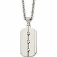thumbnail image 1 of Stainless Steel 24In Brushed & Polished 3 Screw Design Dog Tag Necklace (24 X 24) Made In China -Jewelry By Sweet Pea, 1 of 9