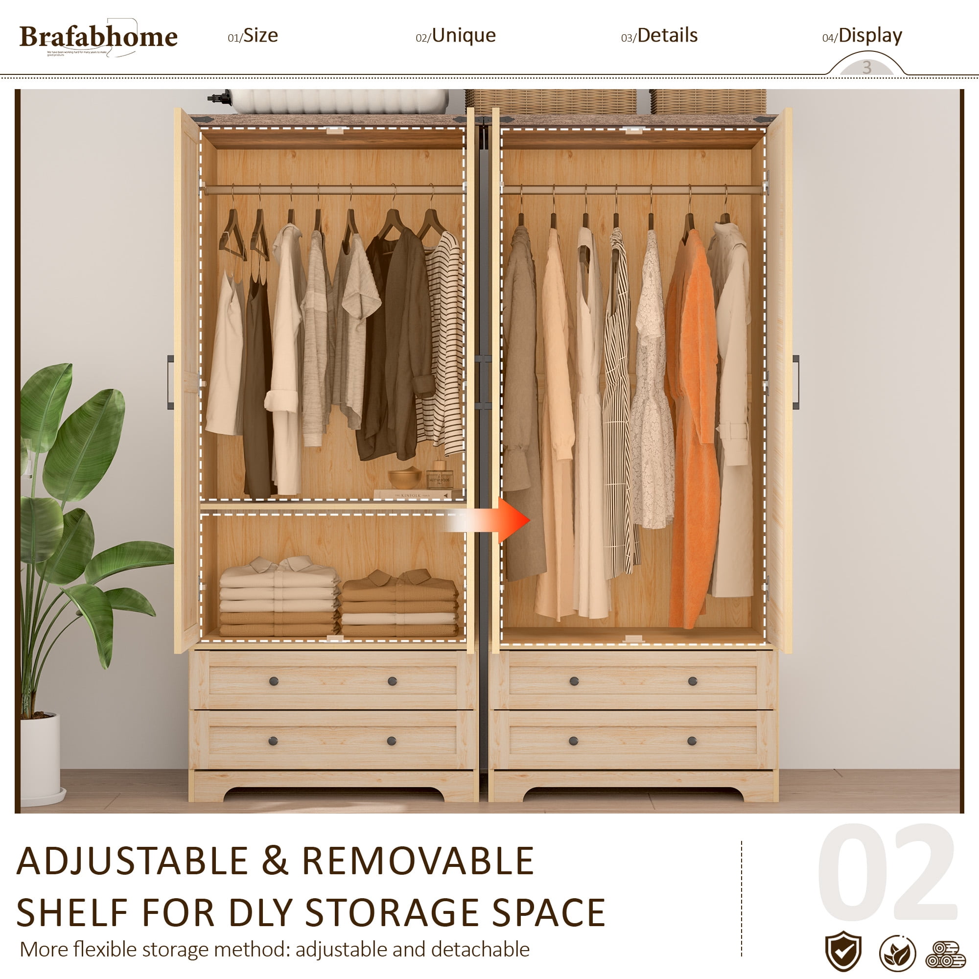brafabhome, Armoire Wardrobe Closet, 71