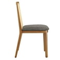 thumbnail image 5 of Side Dining Chair, Gray, Fabric, Wood, Rattan, Bar Pub Cafe Bistro Dining Kitchen Hospitality Restaurant, Modern Contemporary, HB37083, 5 of 9