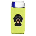 thumbnail image 1 of Tablero De Ajedrez Lima Verde Negro Bronceado Dachshund Ultra Aisladores De Bebidas Latas Delgadas, 1 of 1