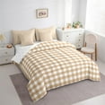 thumbnail image 3 of Homewish Brown Plaid Twin Bedding Sets 7-Piece, Geometric Buffalo Grid Bedding Comforter Set, Cute Checkered Sheet Sets, Luxury Bedroom Decor, 3 of 8