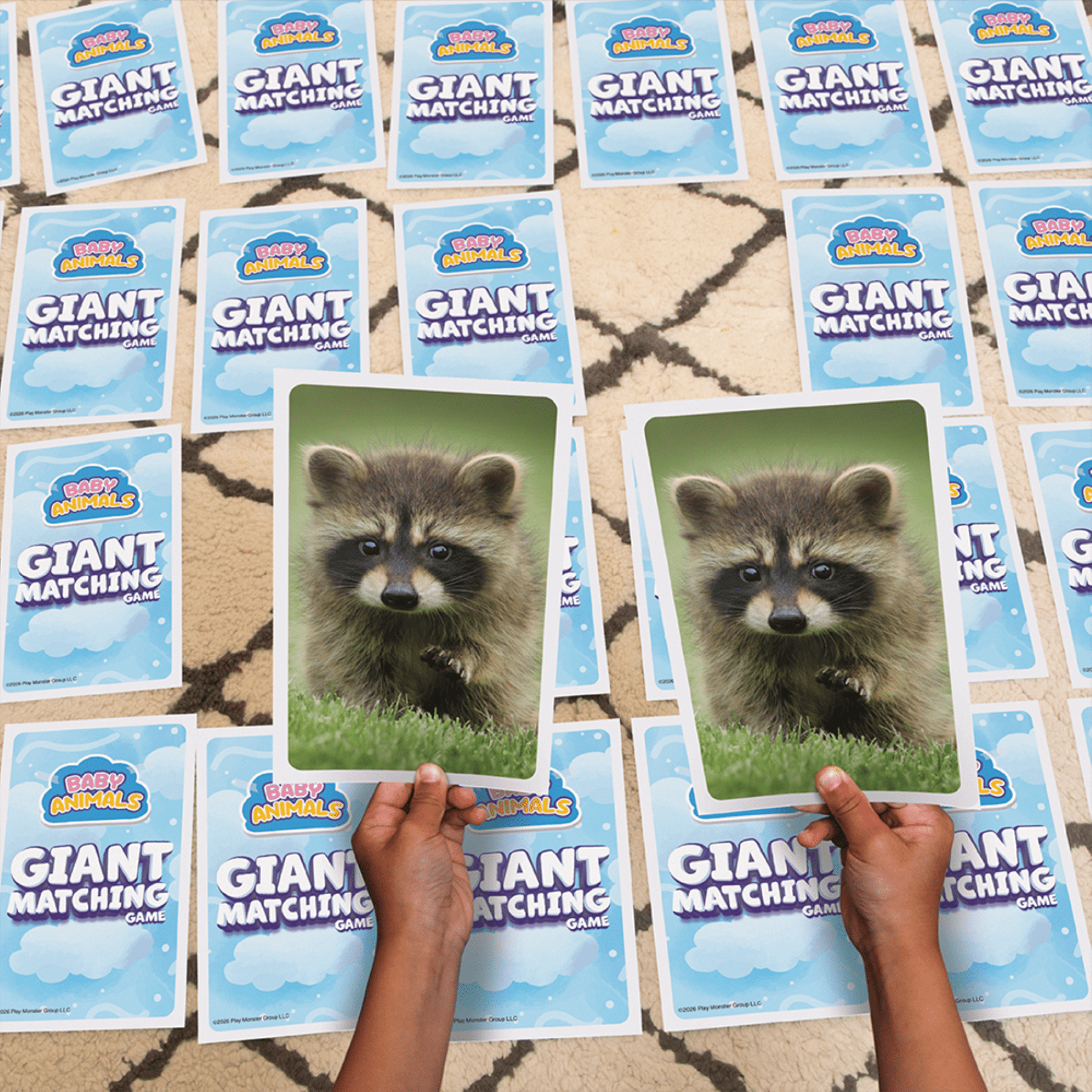 PlayMonster Baby Animals Giant Matching Game, Children Ages 3 and up