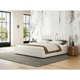 thumbnail image 6 of Omax Decor Jaxon Upholstered Platform King Bed in White Boucle Fabric, 6 of 10