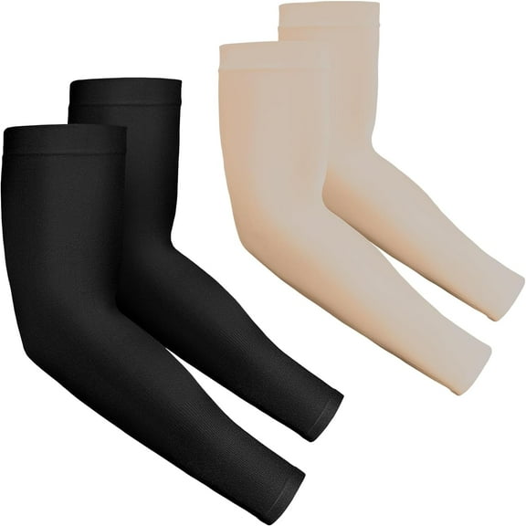 2 /4 Pairs UV Protection Cooling Arm Sleeves Compression Sun Sleeves for Men Women Youth, Tattoo Cover Up, UPF 50