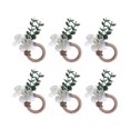 thumbnail image 4 of 6 anillos para servilletas, hebillas para servilletas, anillos para servilletas florales para cenas, decoración para eventos navideños, cafeterías,, 4 of 8