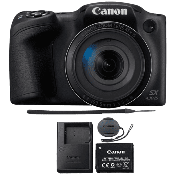 PC/タブレット PC周辺機器 Canon PowerShot SX430 IS 20MP Digital Camera 45x Optical Zoom Black Wi-Fi /  NFC