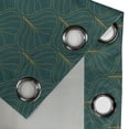 thumbnail image 4 of Ambesonne Grommet Curtain, , 50"x60", Pale Earth Yellow Teal, 4 of 5