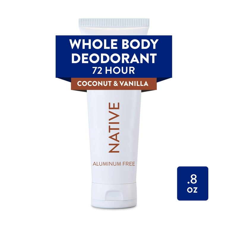 Native Whole Body Deodorant Cream Coconut Vanilla 3 oz Odor