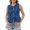 Blue, variant on Essentials Womens Camisole Tank Tops Fashion Denim Vest With Lace Up Detail Ruffled Hemline For Wear Stretch Slim Undershirt