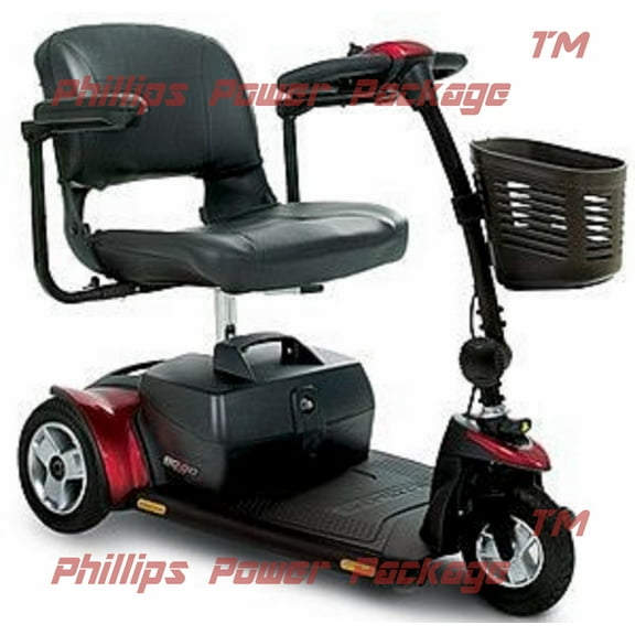 Go-Go Elite Traveller 3-wheel Scooter-Red-18AH Battery