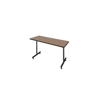 Regency Kobe 72 x 24 in. Steel T-Base Training Seminar Table- Noble Oak