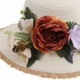 thumbnail image 5 of Jiibva Summer Straw Hat for Women Large Brim Color Matching Sun Hat with Flower Decoration Travel Foldable Bucket Hat for Outdoor, 5 of 7